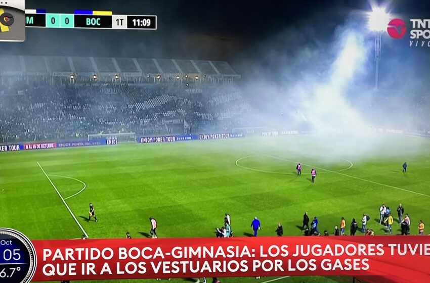  El partido entre Gimnasia y Boca fue suspendido por incidentes en las inmediaciones del estadio 
